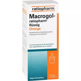 Makrogol ratiopharm Kapalina oranžová proti zácpy, 1000 ml