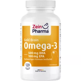 OMEGA-3 Gold Brain DHA 500 mg/EPA 100 mg měkké gelové víčko, 120 ks