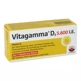 VITAGAMMA D3 5 600 IU Vitamin D3 NEM tablety, 50 ks
