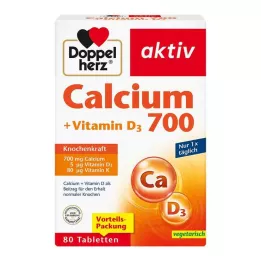 DOPPELHERZ Vápník 700+vitamín D3 tablety, 80 ks