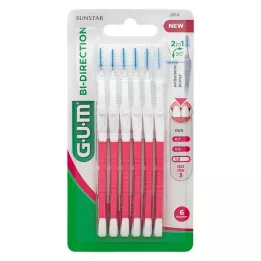 GUM Bi-Směrové mezizubní kartáče 1,2 mm růžová, 6 ks
