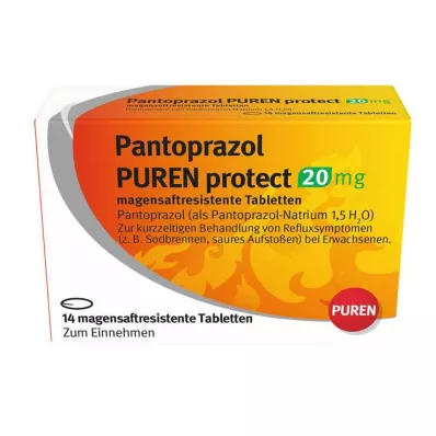 PANTOPRAZOL PUREN protect 20 mg enterosolventní tablety, 14 ks PANTOPRAZOL PUREN protect 20 mg enterosolventní tablety, 14 ks