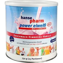 HANSEPHARM Power Protein Plus Raspberry-Vanilla Plv., 750 g