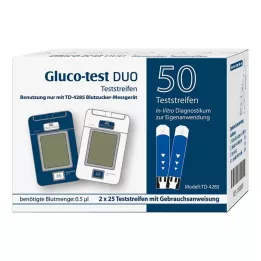 GLUCO TEST DUO Testovací proužky, 50 ks