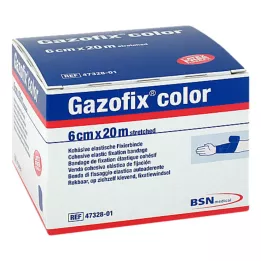 GAZOFIX barevný fixační obvaz soudržný 6 cmx20 m modrý, 1 ks