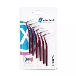 MIRADENT Mezizubní kartáček I-Prox L 0,8 mm vínový, 6 ks