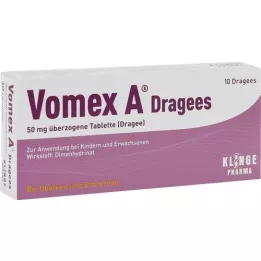 VOMEX Drages 50 mg kryté tablety, 10 ks