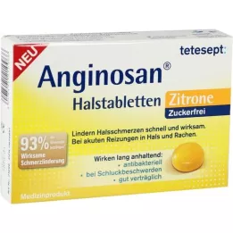 TETESEPT Anginosan tablety do krku citron bez cukru., 20 ks