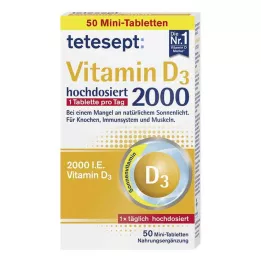 TETESEPT Vitamin D3 2 000 potahovaných tablet, 50 ks