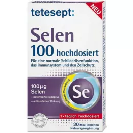 TETESEPT Selen 100 vysoce dávkovaných potahovaných tablet, 30 ks