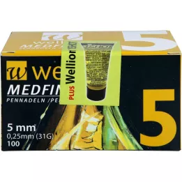 WELLION MEDFINE plus jehly pera 5 mm, 100 ks