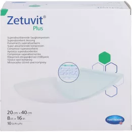 ZETUVIT plus extra -strong sací compr.steril 20x40 cm, 10 ks