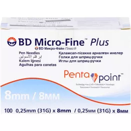 BD MICRO-FINE+ 8 jehel pera 0,25x8 mm, 100 ks