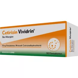 CETIRIZIN Vividrin 10 mg filmových tablet, 50 ks