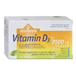 Zdravá forma vitaminu D3 2 500 T.j.Vega čepice (100 kusů)
