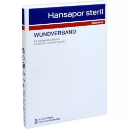 HANSAPOR Asociace sterilových ran 8x10 cm, 3 ks