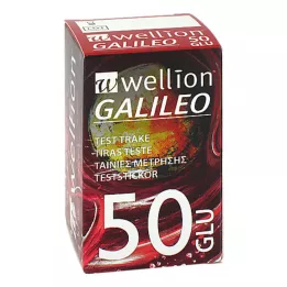WELLION GALILEO Testovací proužky na měření hladiny glukózy v krvi, 50 ks