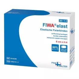 FIXIERBINDE elastický 6 cmx4 m celofán, 1 ks