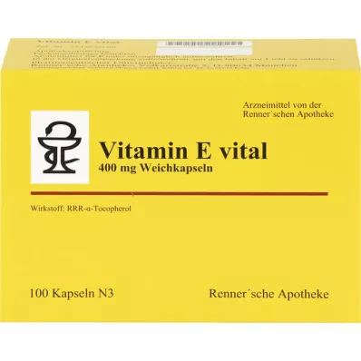 VITAMIN e VITAL 400 mg Rennersche Apotheke Weichk., 100 ks