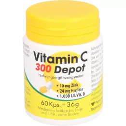 VITAMIN C 300 Depot+Zink+Histidin+D kapsle, 60 ks