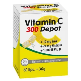 Vitamin C 300 depot + zinek + histidin + D kapsle, 60 ks