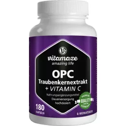 OPC TRAUBENKERNEXTRAKT Vysoce dávkované+vitamin C Kaps., 180 ks