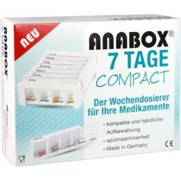 ANABOX Kompaktní 7 dní týdenního dávkovače bílé, 1 ks