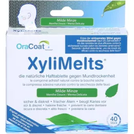 ORACOAT Adhezivní tablety Xylimeltu Mírná máta, 40 ks