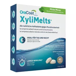 ORACOAT Lepicí tablety XyliMelts jemná máta, 40 ks