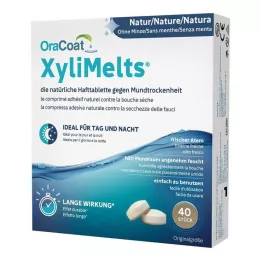 ORACOAT Lepicí tablety XyliMelts bez máty, 40 ks