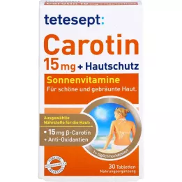 TETESEPT Karoten 15 mg + tablety s ochranným filmem na kůži, 30 ks