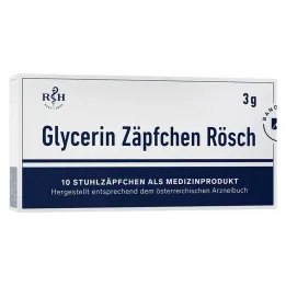 Glycerinové čípky Rösch 3 g na zácpu, 10 ks