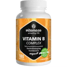 VITAMIN b COMPLEX vysoké dávky veganské tablety, 180 ks