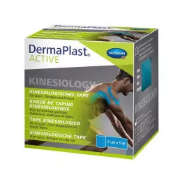 DERMAPLAST Aktivní kineziologická páska 5 cmx5 m modrá, 1 ks
