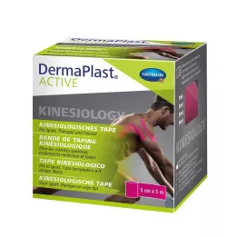 DERMAPLAST Aktivní kineziologická páska 5 cmx5 m růžová, 1 ks