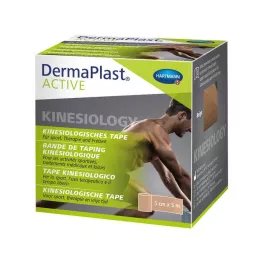 DERMAPLAST Aktivní kineziologická páska 5 cmx5 m béžová, 1 ks