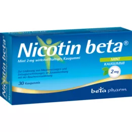 NICOTIN Beta mincovna 2 mg Aktivní složka. Kaugummi, 30 ks