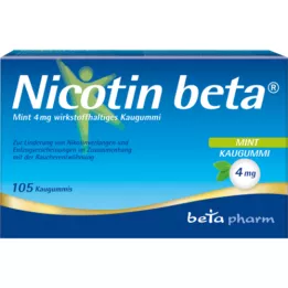 NICOTIN Beta mincovna 4 mg Aktivní složka. Kaugummi, 105 ks