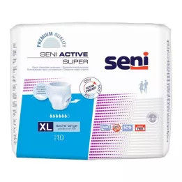 SENI Aktivní super inkontinenční kalhotky jednorázové XL, 10 ks