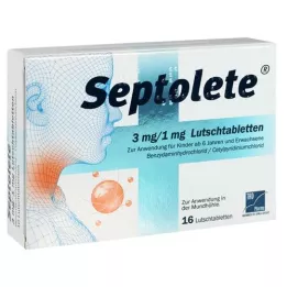 SEPTOLETE 3 mg/1 mg smyčkové tablety, 16 ks