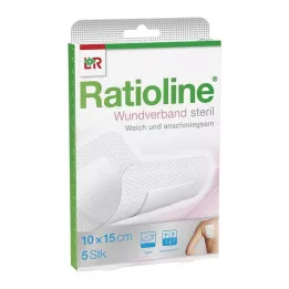 RATIOLINE Obvaz na rány 15x10 cm sterilní, 5 ks