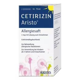 CETIRIZIN Aristo Allergy Sirup 1 mg/ml Roztok pro perorální podání, 75 ml