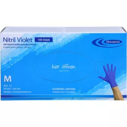 NITRIL Rukavice unste.bezpudrové vel. M modrofialová, 100 ks