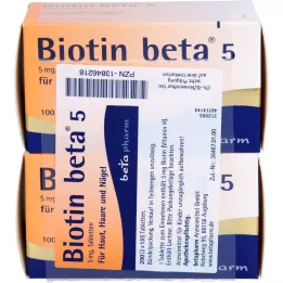 BIOTIN BETA 5 tablet, 200 ks