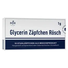 Glycerinové čípky Rösch 1 g proti zácpě, 10 ks