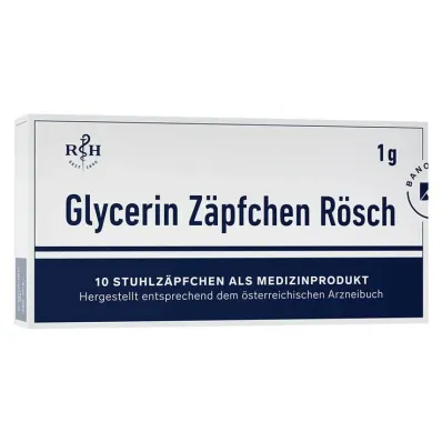 Glycerinové čípky Rösch 1 g proti zácpě, 10 ks