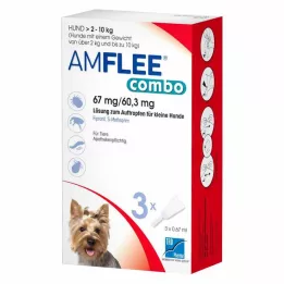 Amflee Combo 67 / 60,3 mg lsg.z.autr. Pro psy 2-10 kg, 3 ks