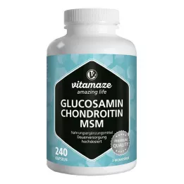 GLUCOSAMIN CHONDROITIN MSM Vitamin C kapsle, 240 ks