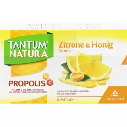 Tantum Natura Propolis Pastilky s citronem a medem, 2x15 ks