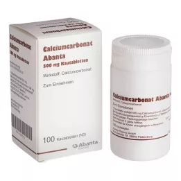 CALCIUMCARBONAT ABANTA 500 mg žvýkací tablety, 100 ks